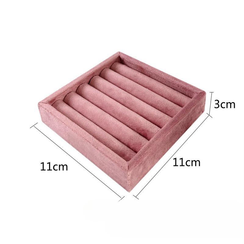 Jewelry Rack Display All Pink Velvet Cloth Window Necklace Ring Jewelry Display Props High-End Display Props