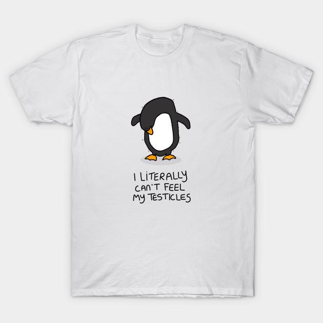 Men Black Print T-shirt Grumpy Penguin No-Cut Transfer Paper Print Cotton Tshirt 4XL белый