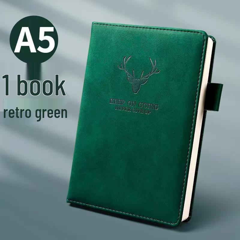 Extra Thick Magnetic Leather Business Notebook with Buckle