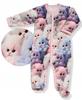 Full Zip Romper 116 Children' Pajamas with Cats