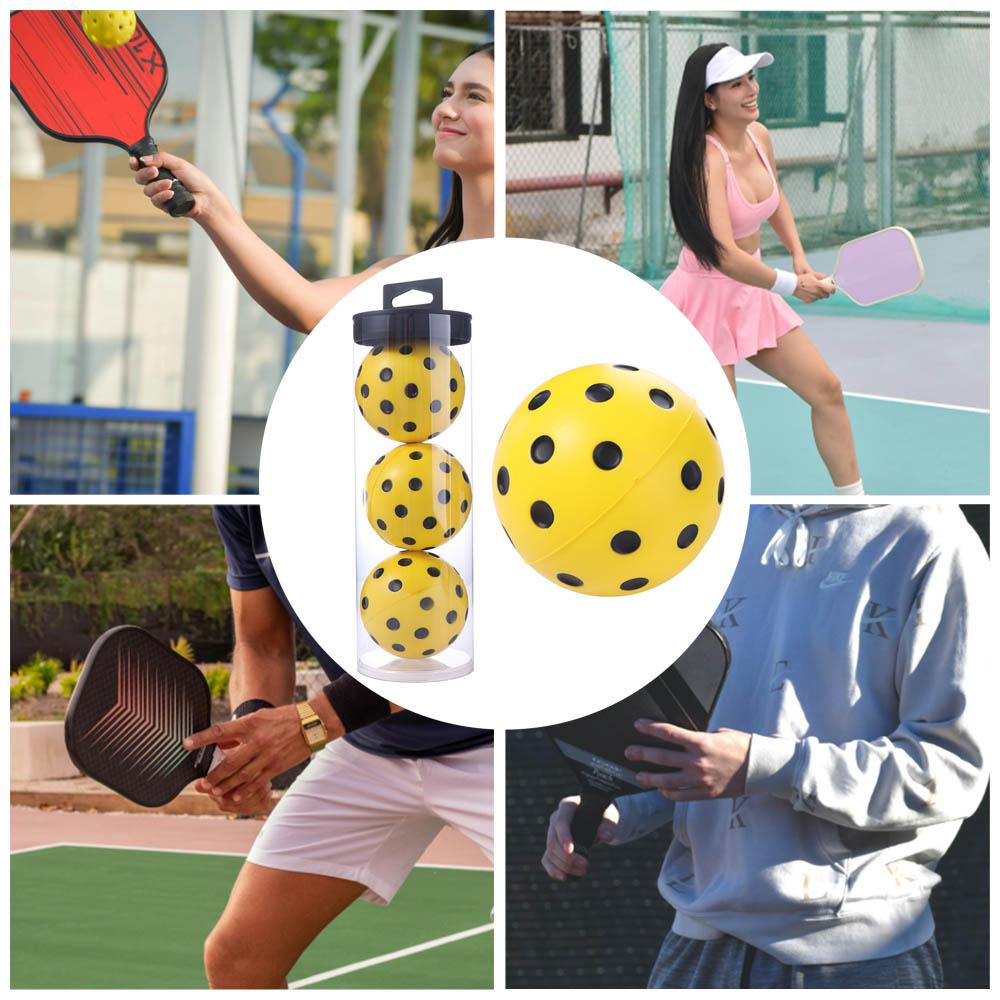High Elasticity Foam Pickleballs Practice Balls Low Decibel Exact Real Ball  Sports Training