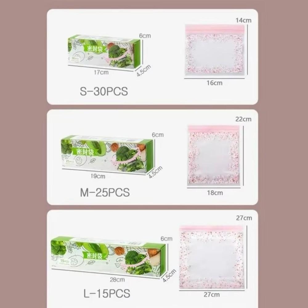 Self-Sealing Design Sealed Storage Bag Food Grade Thickened Plastic Bag  For Refrigerator