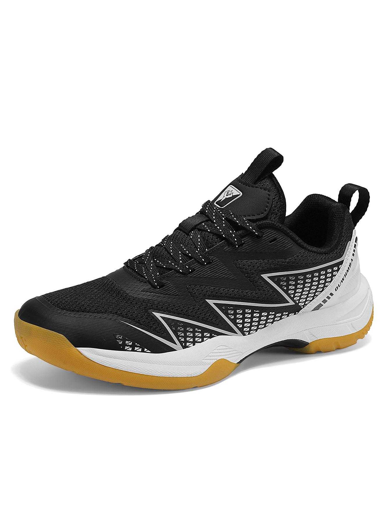 

Светящиеся флуоресцентные кроссовки для бадминтона мужские и женские парные дышащие амортизирующие родительско-детские теннис волейбол настольный теннис спортивные тренировки 45 чёрный