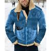 New Fur Integrated Men's Coat Thickened Lamb Wool Medium and Long Imitation Leather Velvet Jacket