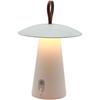 Lampe De Table Sans Fil - LUMISKY - FUNGY - H29 Cm - Aluminium - Anse En Cuir - LED Blanc Chaud