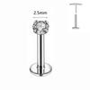 ASTM F136 G23 Titanium Labret Piercing Starfish Earring Stud Bee Leaf Push In CZ Threadless Cartilage 16/18/20G Body Jewelry