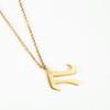 Pi Symbol Stainless Steel Necklace – Geometry-Inspired Clavicle Chain Pendant