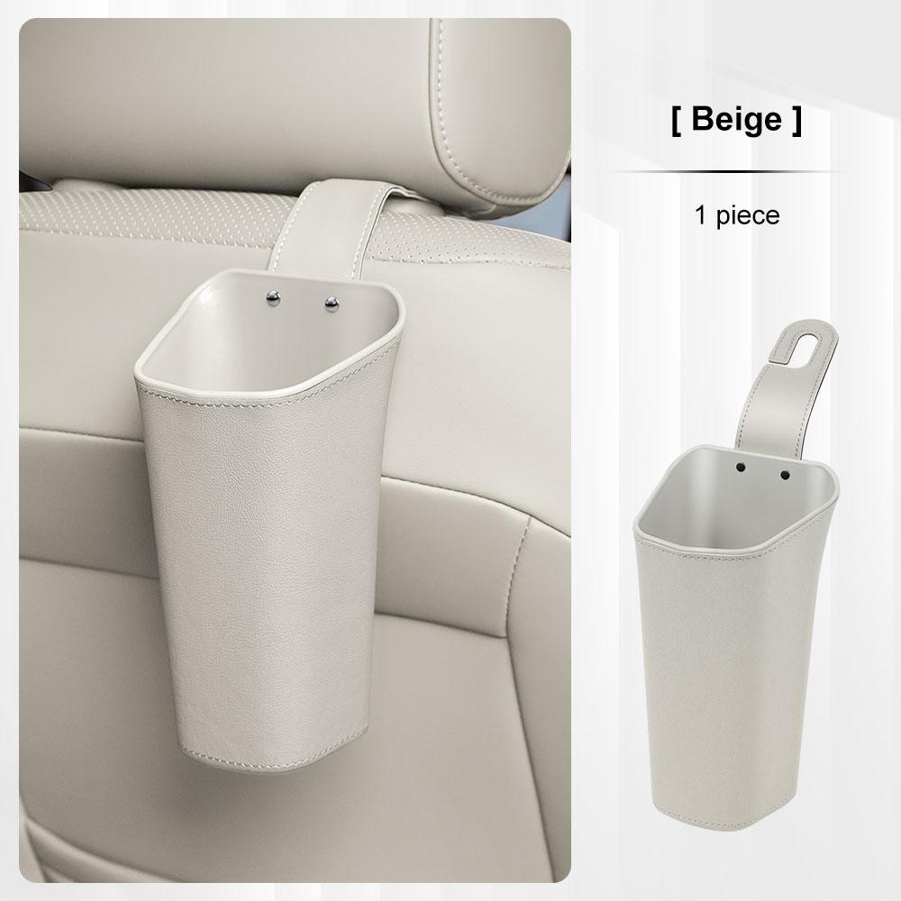 For BMW E38 E46 F15 E90 E92 E87 G20 G30 X1 Leather car door water cup holder backrest hanging storage box Waterproof Trash can