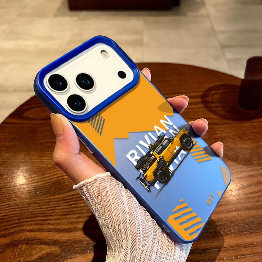 Rivian R1T Electric Truck Off-Road Adventure Phone Case For IPhone 15 Pro Max 14 13 12 - Yellow Truck Protective Cover