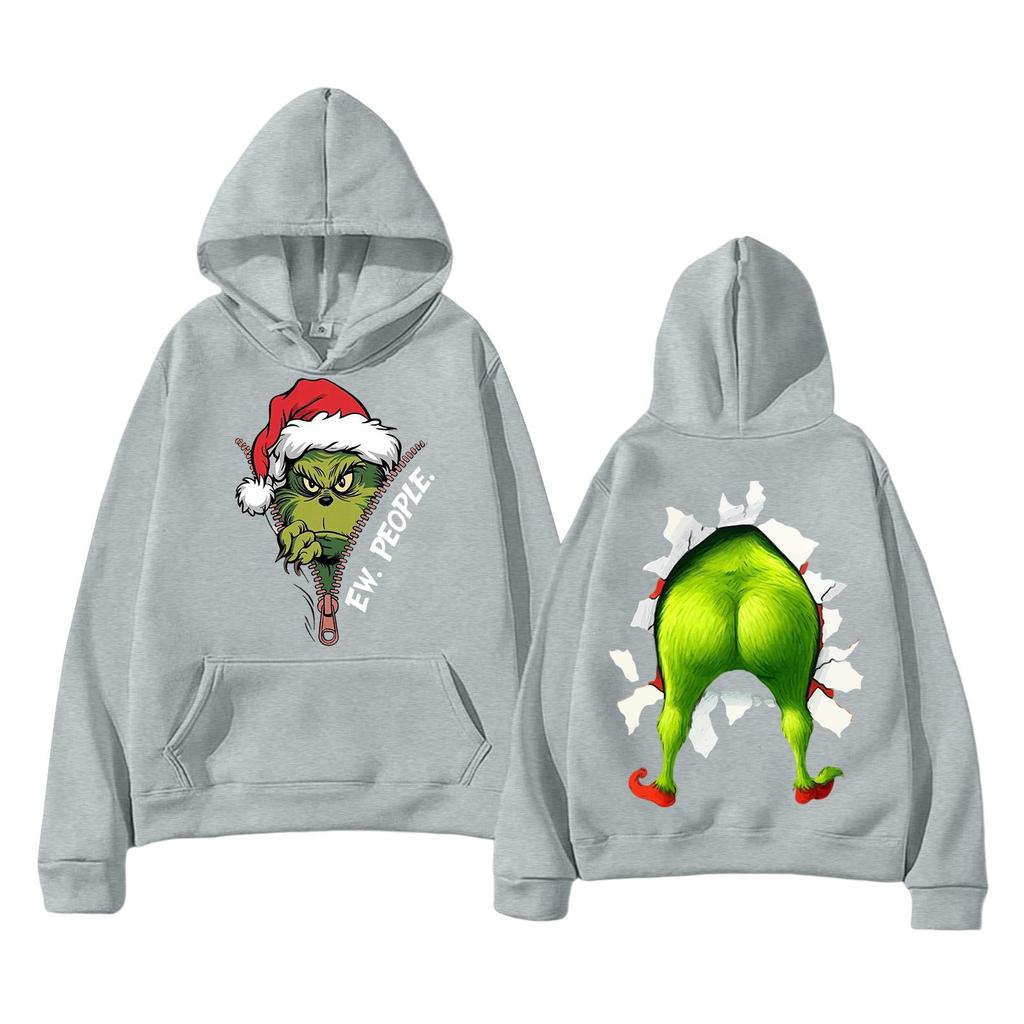 Women's Casual Christmas Letter Print Hoodie with Pockets, Trendy Pullover for Holiday