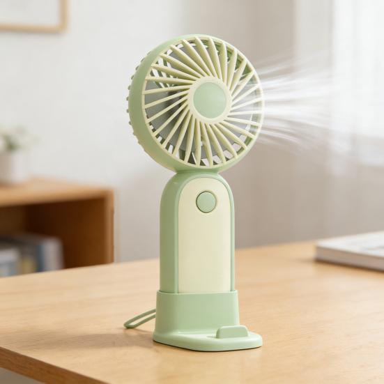 Portable Mini Fan Foldable Handheld Personal Fan 3 Speeds USB Rechargeable Cooling Fan with Detachable Base for Office Travel Home Use