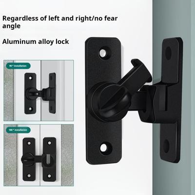 Barn Door Lock Simple Installation Anti-Theft Heavy Duty Bar Gate Latches Safety Slide Door