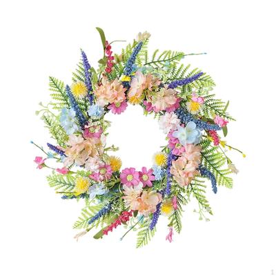 Artificial Flower Garland And Silk Leaves, Decorative Hanging Wreath for The Front Door, Party