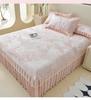 Sleeping grid cooling bean PE polymer cool feeling lace bed skirt cooling mat three piece set