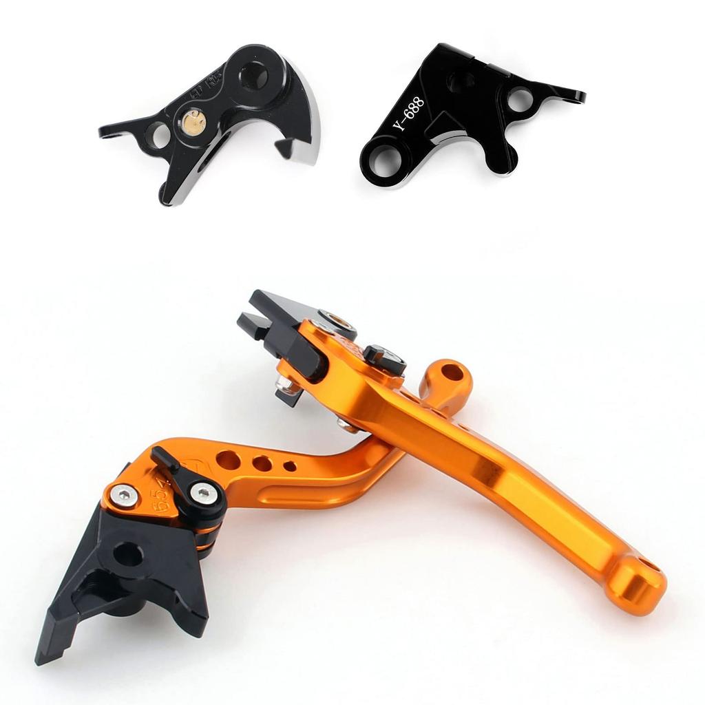 Viprh Motorcycle Short Clutch Brake Lever for Yamaha MT-09 Tracer 900/GT 21-22 YZF R6 17-20 Gold