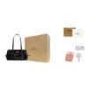 Coach Bridget 34 Schleifenakzent Unifarben Klassisches Goldenes Logo Glattes Kieselsteinleder Umhängetasche Damen Umhängetasche Schwarz CDY94-IMBLK