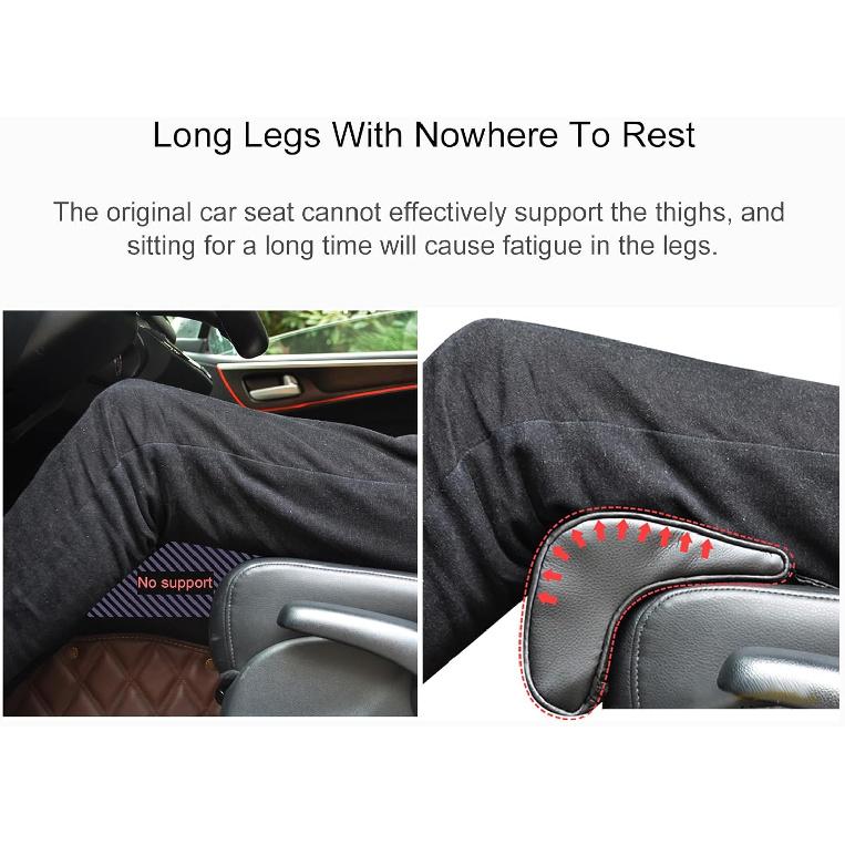 Car Leg Extender Leg Support Cushion for Car Driver Seat Office Chair, Universal Car Seat Extender Pad Leg Support Pillow for Cars Buses Trains