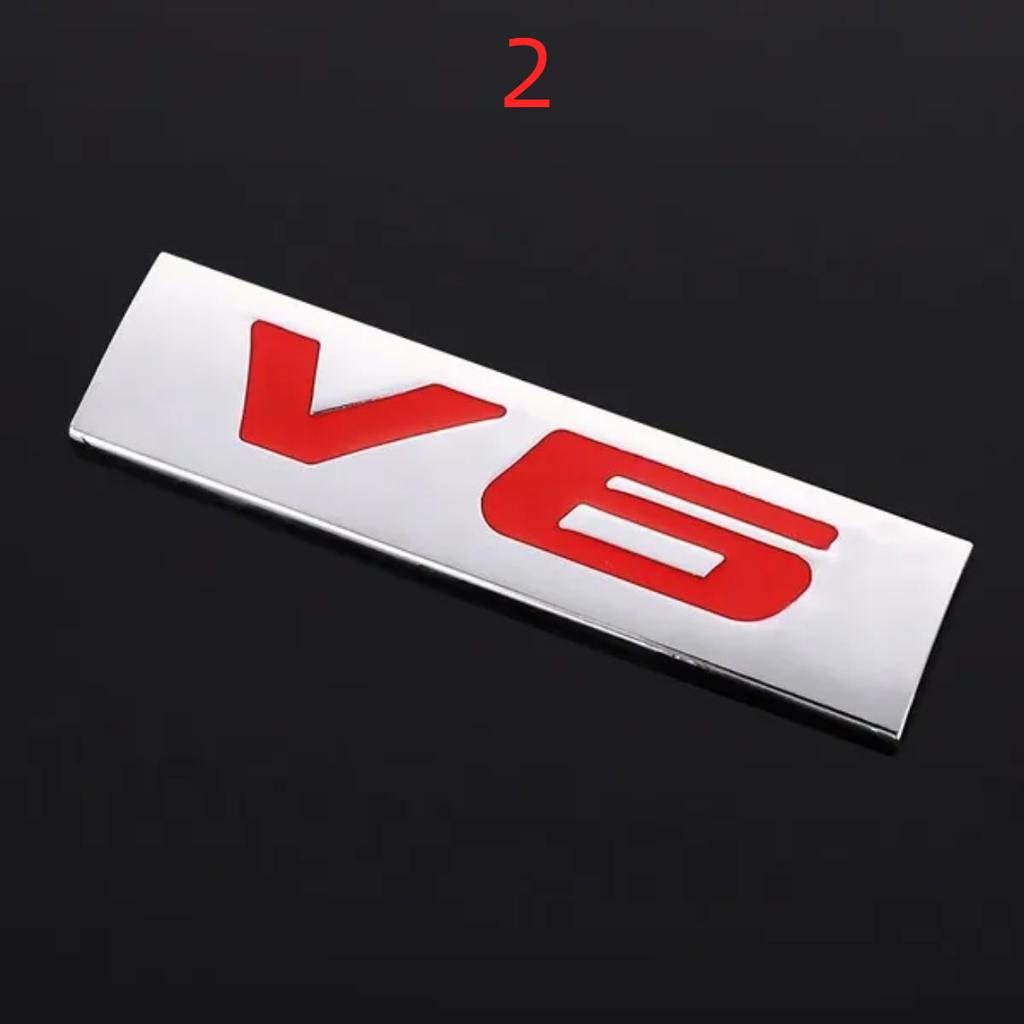 Logo V6 V8 Autocolant pentru mașină Emblema din spate