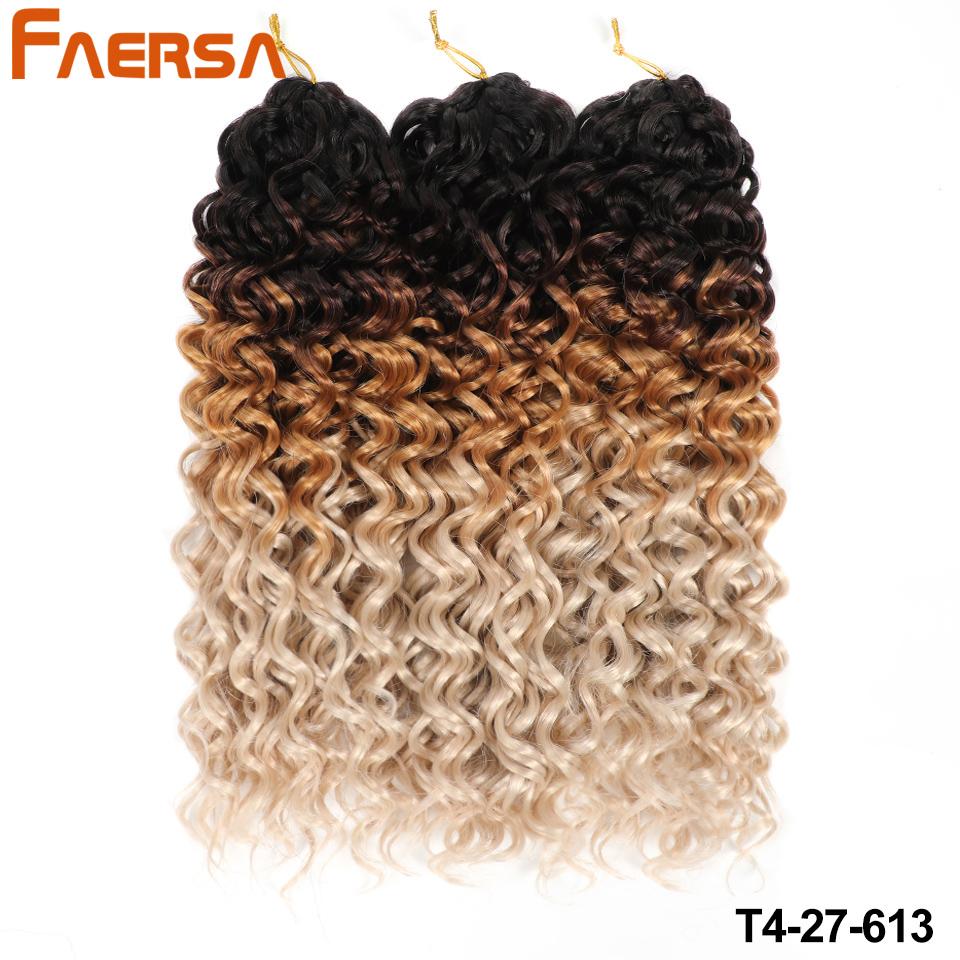 GOGO Curl Ocean Wave Braiding Hair Extensions Crochet Braids Synthetic Afro Curl Hawaii Curly Ombre Black Pink Water Wave Braid For Women