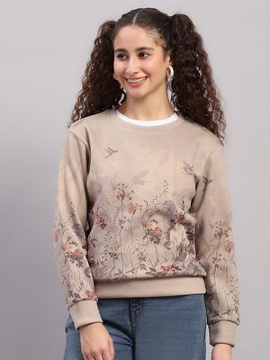 Women Round Neck Full Sleeve Sweatshirt