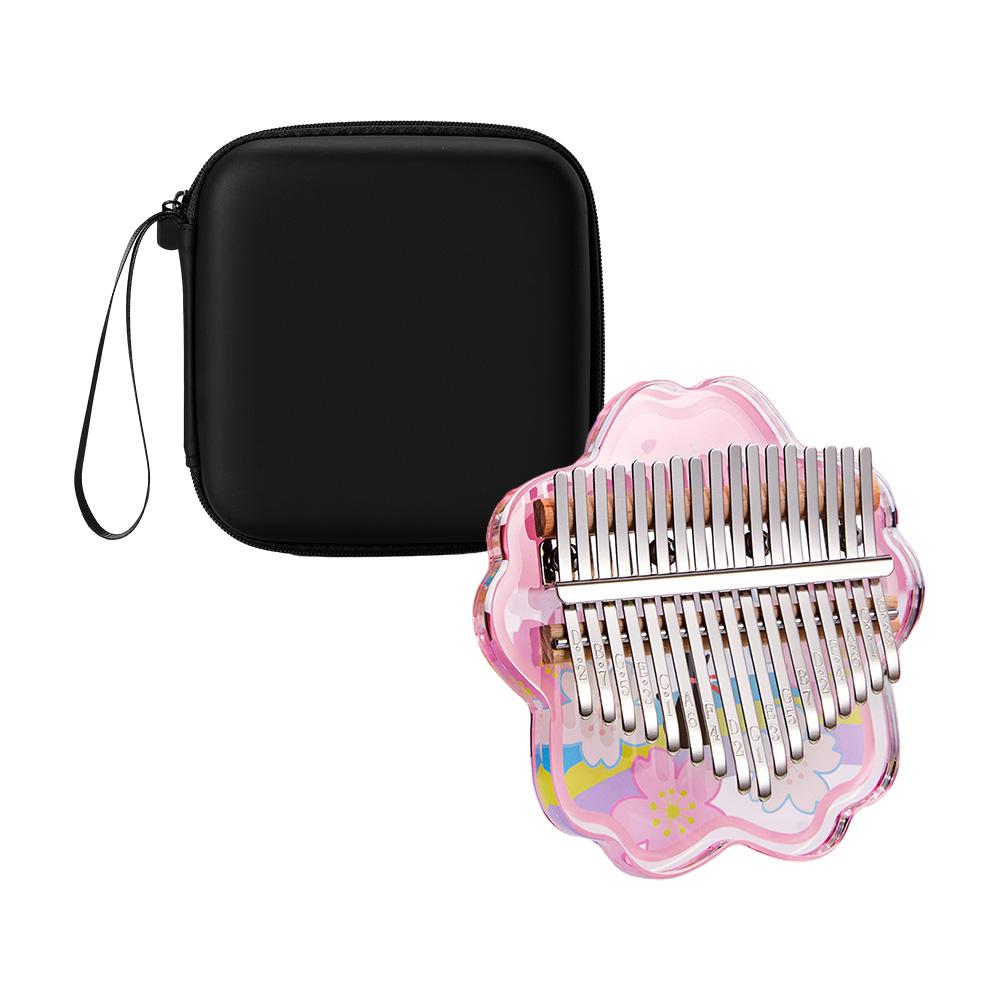Kalimba Mini Thumb Piano 17 tangenter bærbart musikkinstrument tegneserie Søt Kalimba Thumb Piano Music
