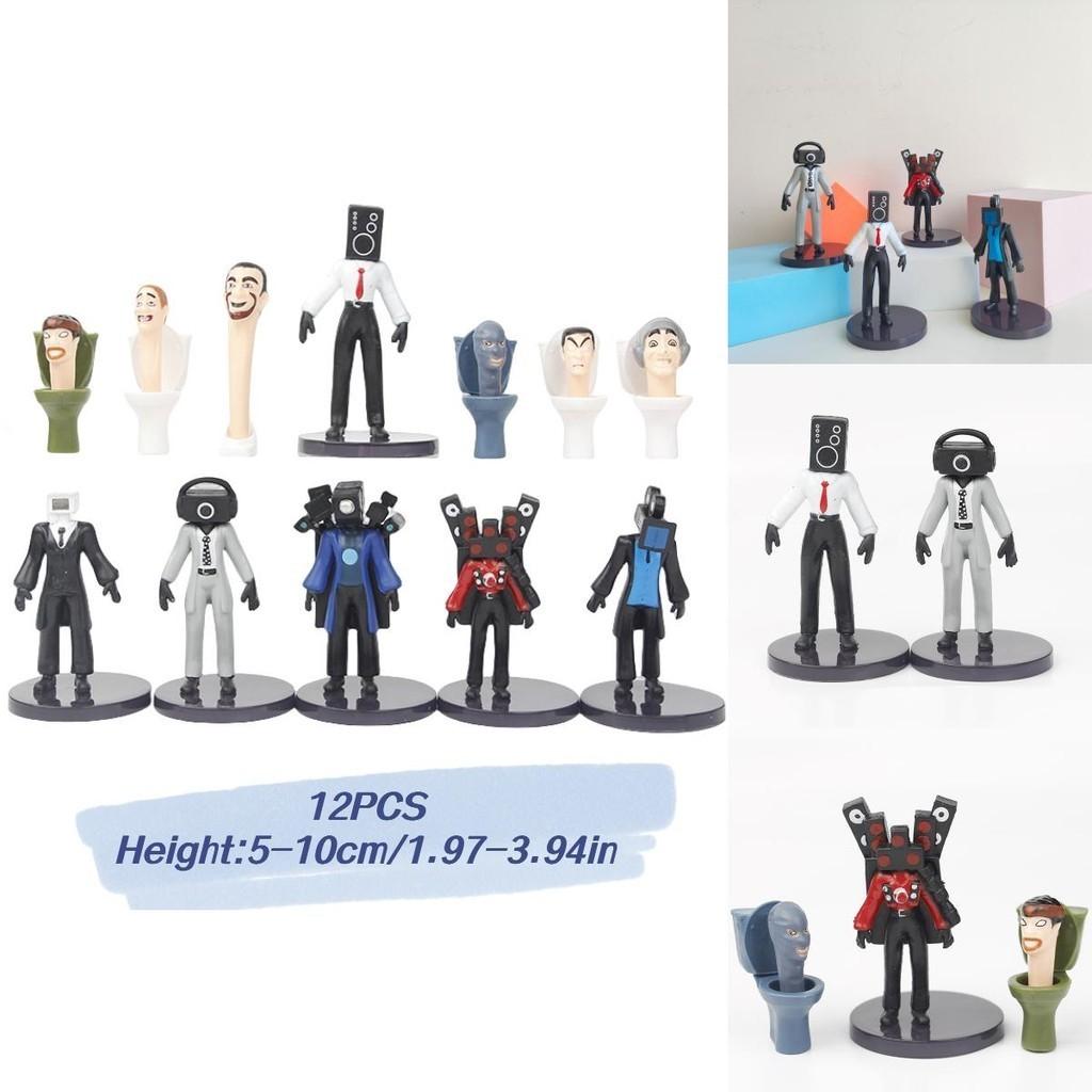 Set de Figuras de Skibidi Toilet Material de PVC de Alta Calidad 12 Personajes Únicos Perfectos Para Coleccionistas Y Regalos Personajes)