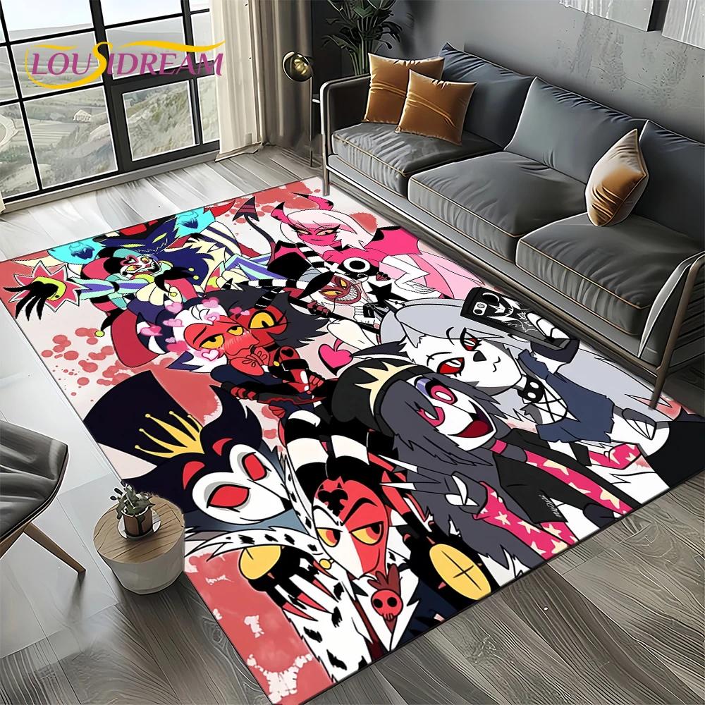 2025 H-Helluva Boss Blitzo Cartoon Carpet Rug for Bedroom Living Room Home Sofa Decoration,kids Game Play Decor Floor Mat Gift