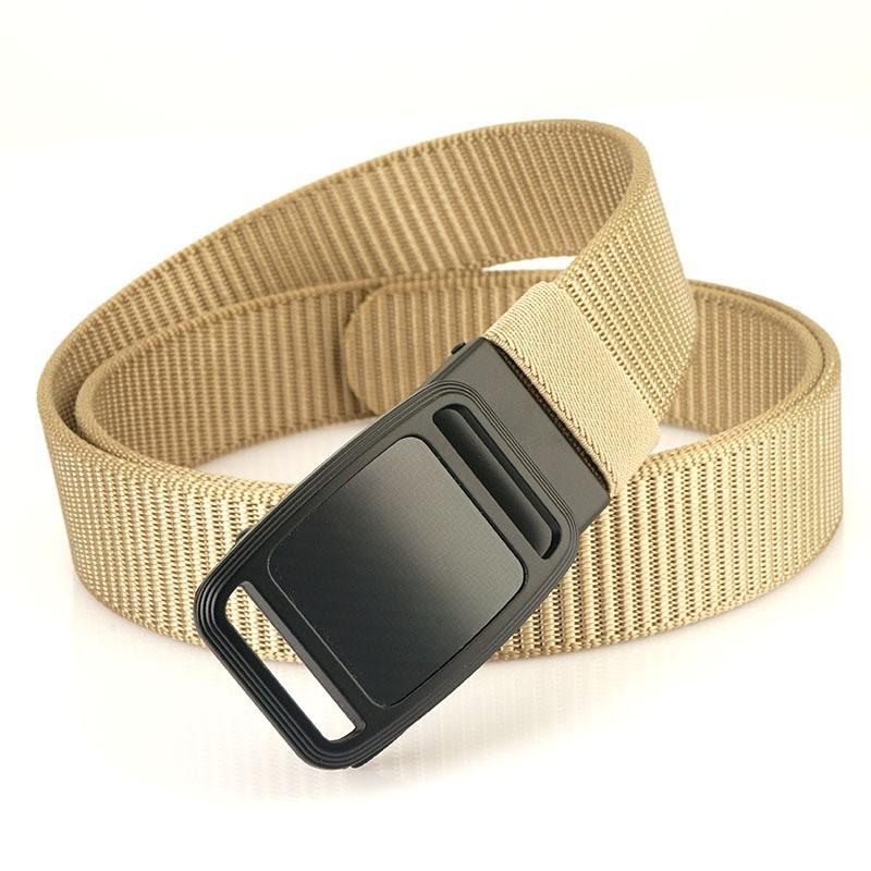Automatic Alloy Button Head Outdoor Sports Nylon Men's Belt Casual Jeans