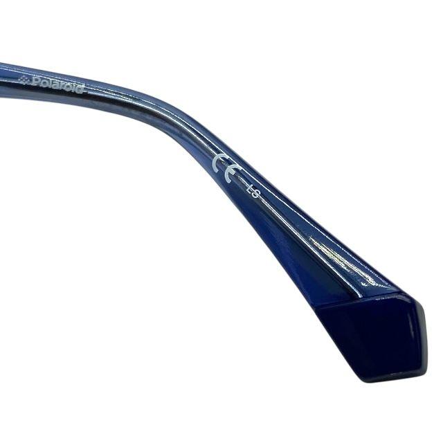 Used Polaroid PLD D381 MVU 145 Glasses Glasses Eyewear Round Frame Boston Type Blue Azure Clear Logo Polaroid
