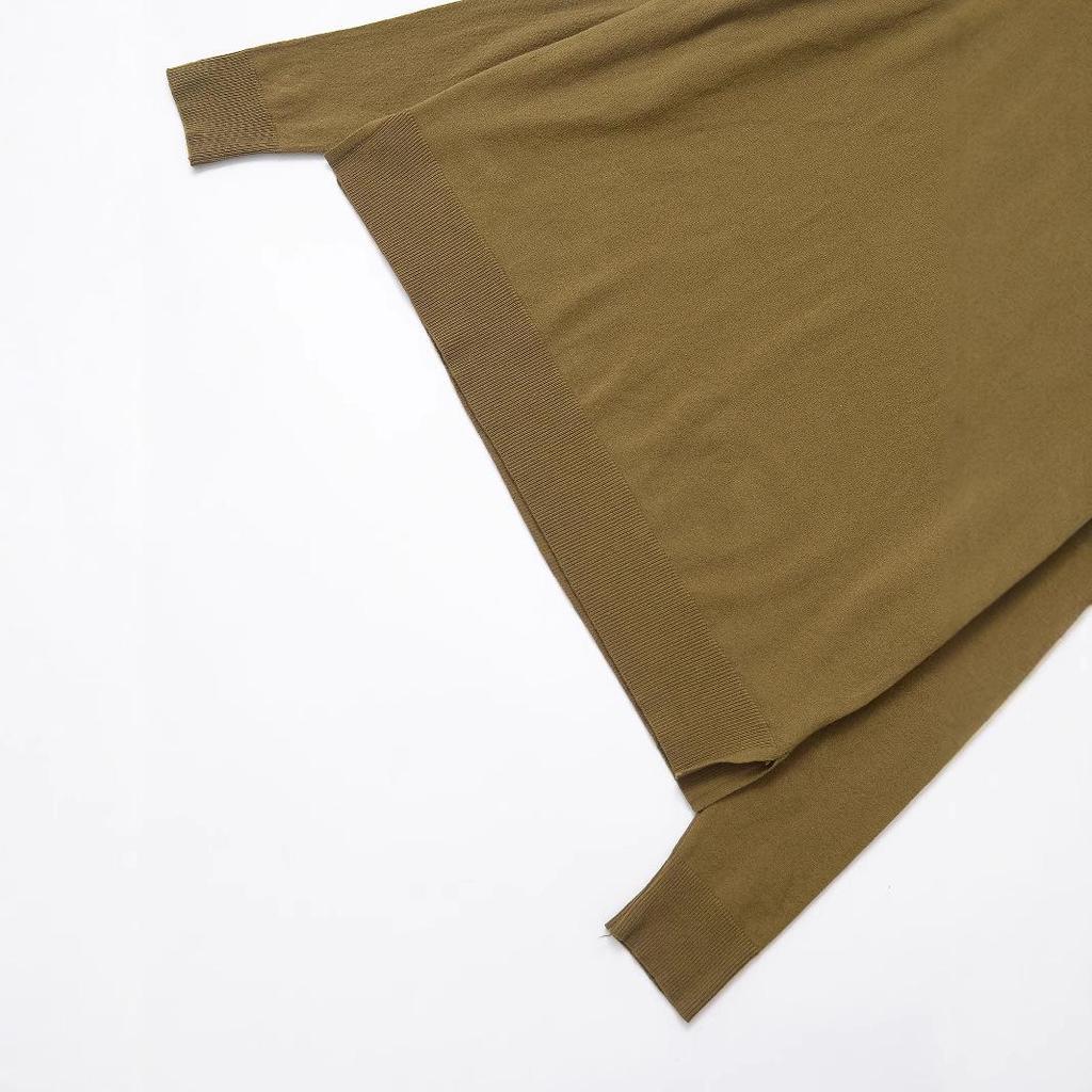 2025 Spring European & American Style Women's Fine Knit Long Sleeve Round Neck Top