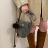 REWELL Suede Pumpkin Bucket Bag