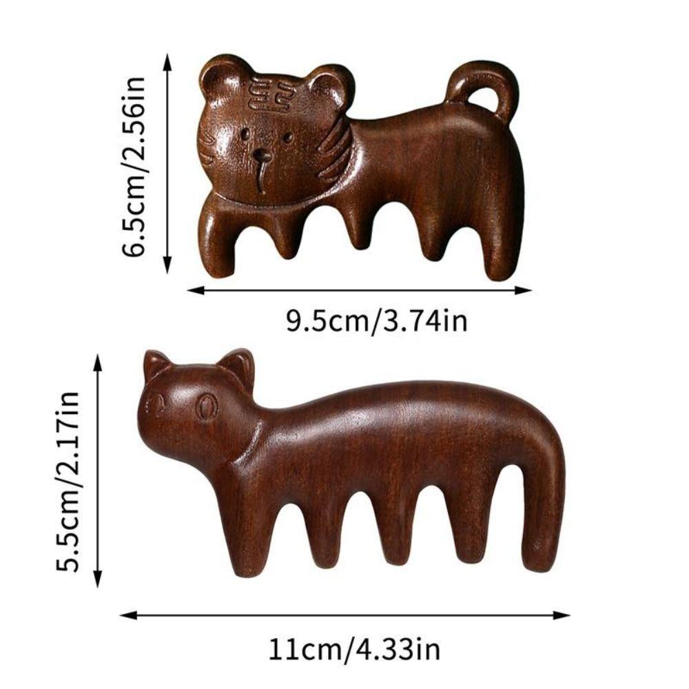 Animal Shaped Body Meridian Massage Comb Sandalwood Meridian Combs  Health Care