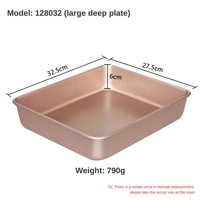 Non-stick Metal Baking Pan for Oven, 9/11/13 Inch Deepen Baking Tray, Cake Bread Baguette Baking Pan Form Mold