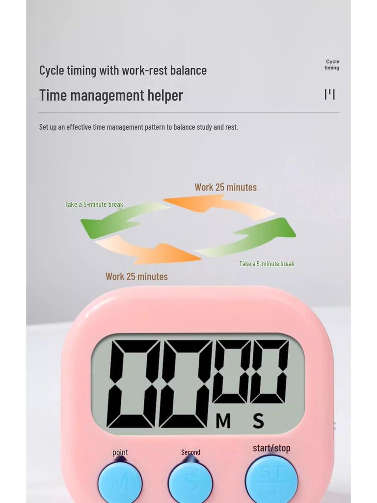 Children's Self-Discipline Learning Timer & Kitchen Countdown Stopwatch