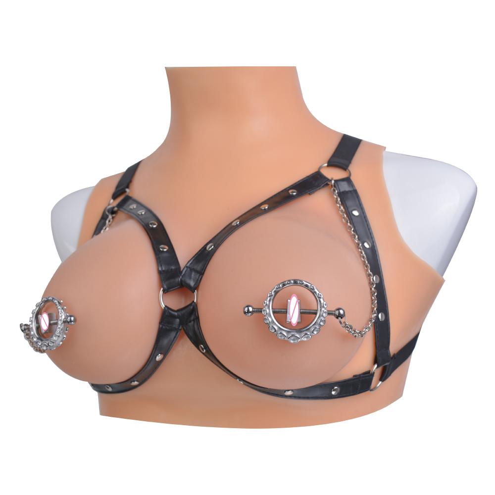 QKKQ Sucking Plate Nipple Clamps Sex Toys Sexy Adjustable Stainless Steel Bondage Gear BDSM Adult Sex Toys Stimulating Sex Toys