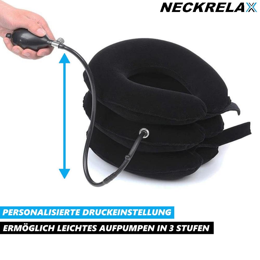 NECKRELAX Nackenkissen aufblasbar Nackenhörnchen Nackenrolle Nackenstrecker