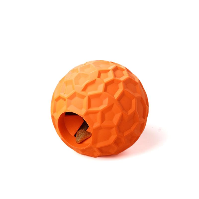 

Leaky Food Ball Dog Toy, Teething Dog Toy, Rubber Toy Ball, Throwing Interactive Pet Toy оранжевый