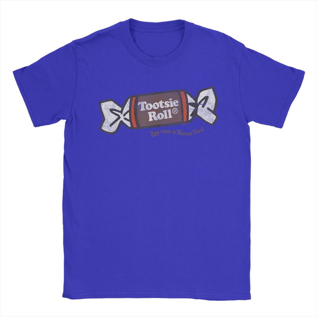 Tootsie Roll Retro Sketched Wrapper Candy T Shirts Men Vintage T-Shirt O Neck  Tee Shirt Short Sleeve Clothing Plus Size
