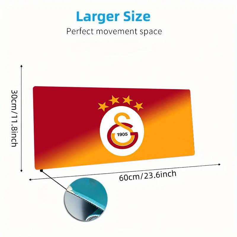 Galatasaray SK2 Print Cushion Non-slip Laptop Tablet Big Mousepad XXL Mat Mini PC Playmat With Lock Edge
