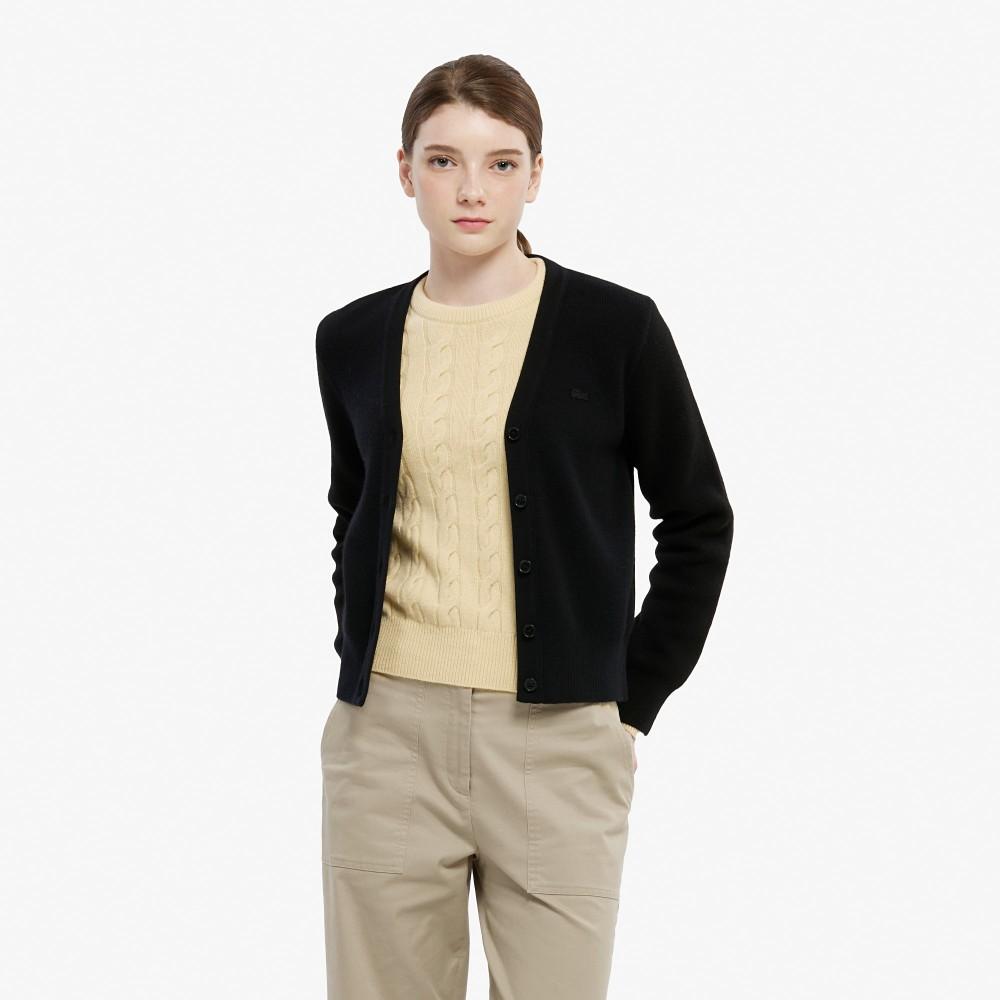 Lacoste Women's Basic V-Neck Cardigan AF209E-55N031