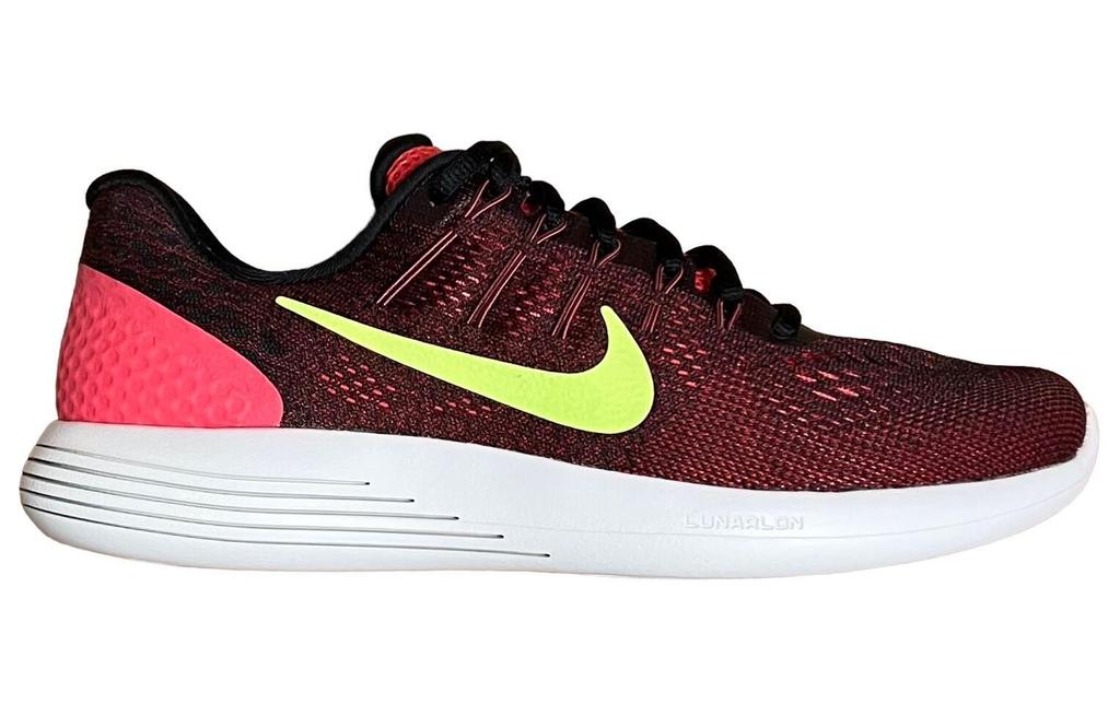 Nike Lunarglide 8 Lace Up Cushioning Slip Resistant Low top Running Shoes Men's Red 843725-801