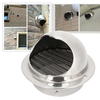 Built-in Mesh Exhaust Air Vent Cover 304 Stainless Steel Dryer Vent Hood Wall Vent Grille  Bathroom