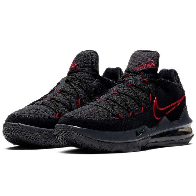 Nike Lebron 17 Low EP Bred Pánské tenisky Černá Univerzitní-Červená Tmavě-Šedá CD5006-001