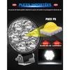2.5 Pouces 24W Rond Phare De Travail Led 12v 24v, 2PCS Mini Phare De Travail Led IP68 6500K