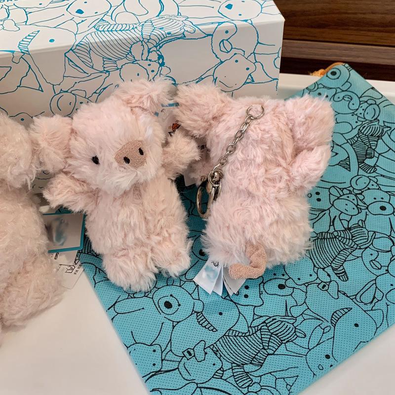 British JC2024 Pig Plush Keychain: Cute Toy Pendant for Holidays