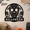 Vintage Style Wall Art Skull Metal Door Sign Gothic Spooky Skeleton Head