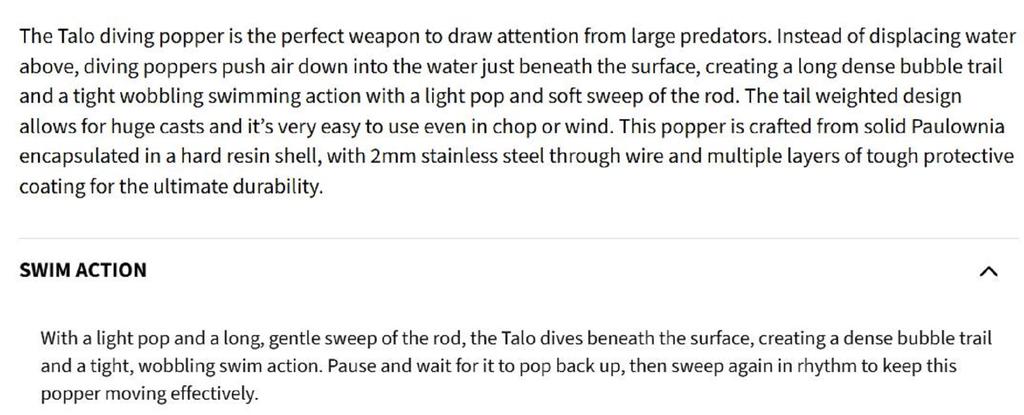 Malosi TA180P-NB Talo 180P Diving Popper Floating Lure Naboo (1495)