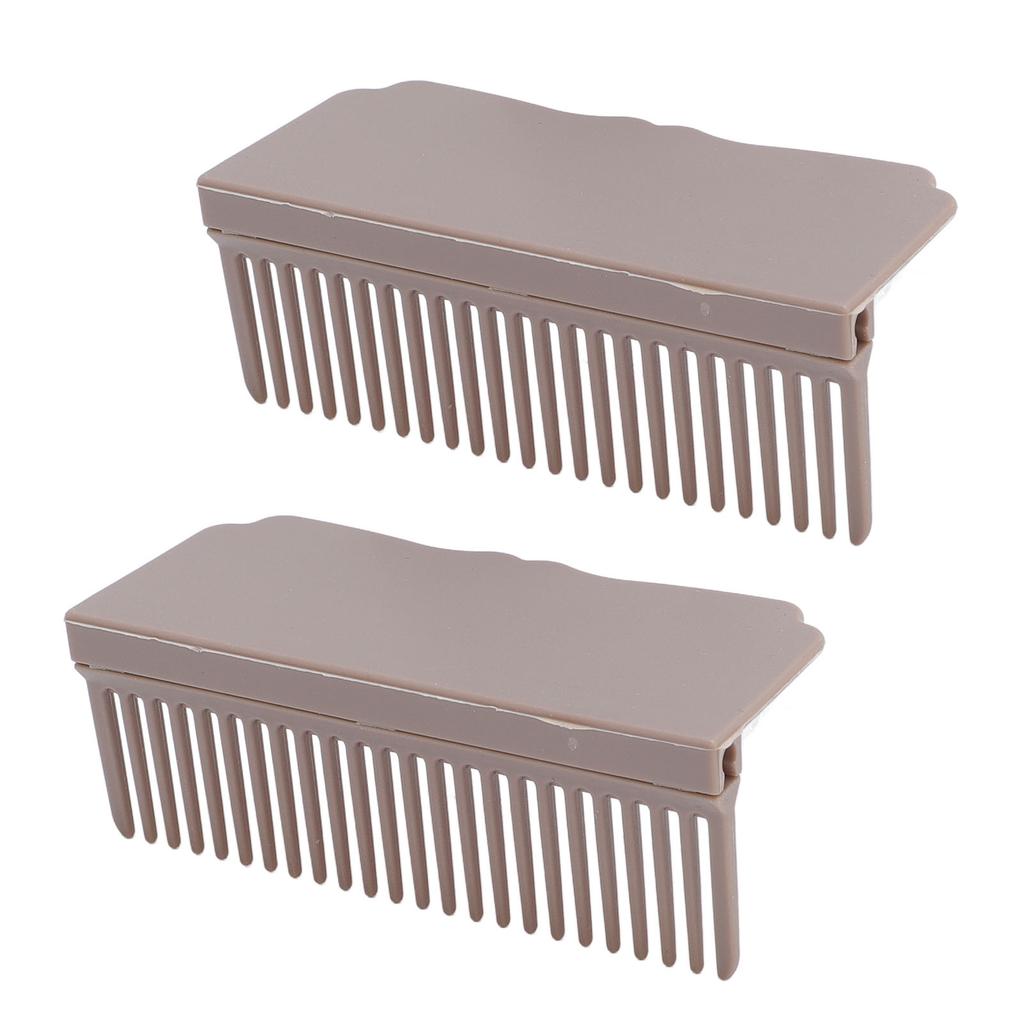 2 Set Flat Iron Comb Attachment Plastic Clip On Hair Straightener Accessory for Home Salon Styling