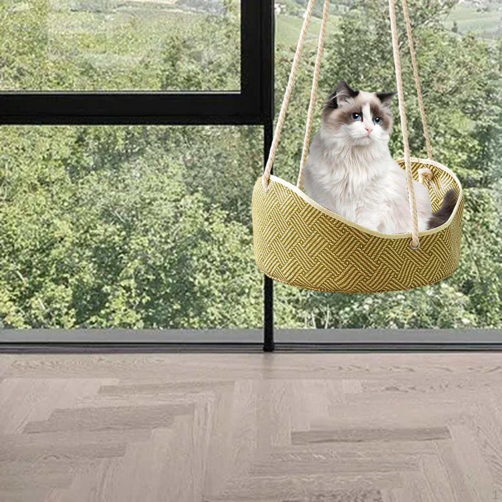 

Кровать для сна кошки, гамак, шезлонг, приподнятый плетеный ротанг, подвесной