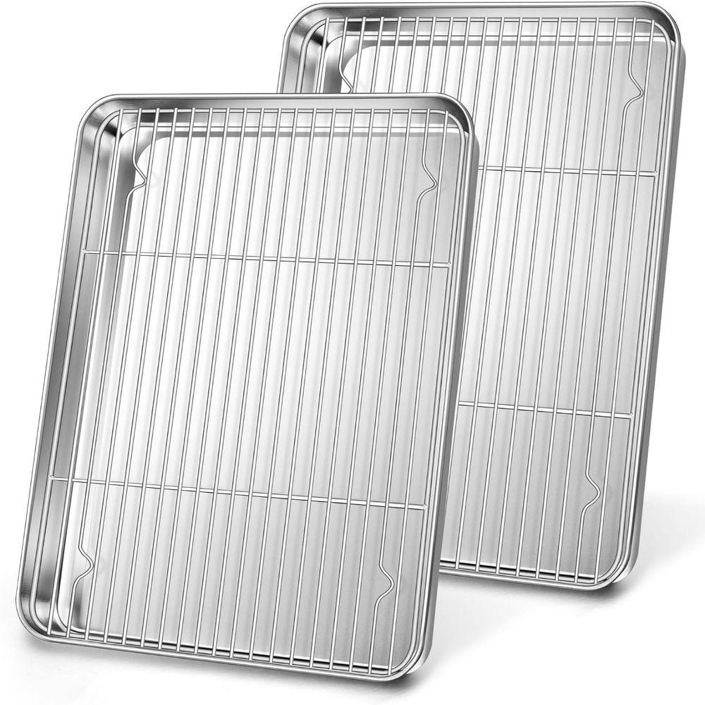 Wire Racks Square Baking Plate Nonstick Pizza Barbecue Shelf Healthy Baking Tray  Home